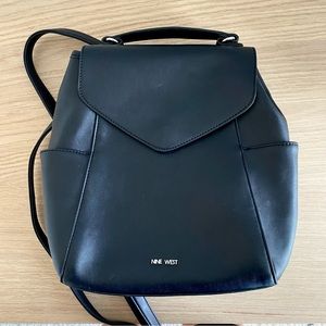 Faux leather backpack purse